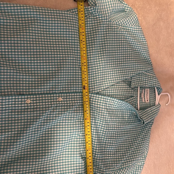 Men's short sleeve XL button down. Aqua color - Picture 3 of 3